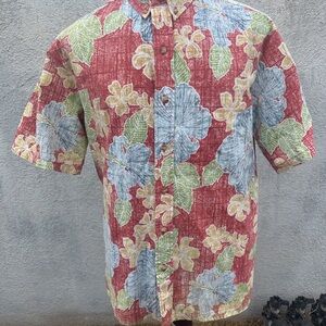 PreOwned Kahala Hawaiian Shirt Multicolored Full Button Men’s Medium
